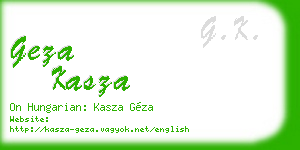 geza kasza business card